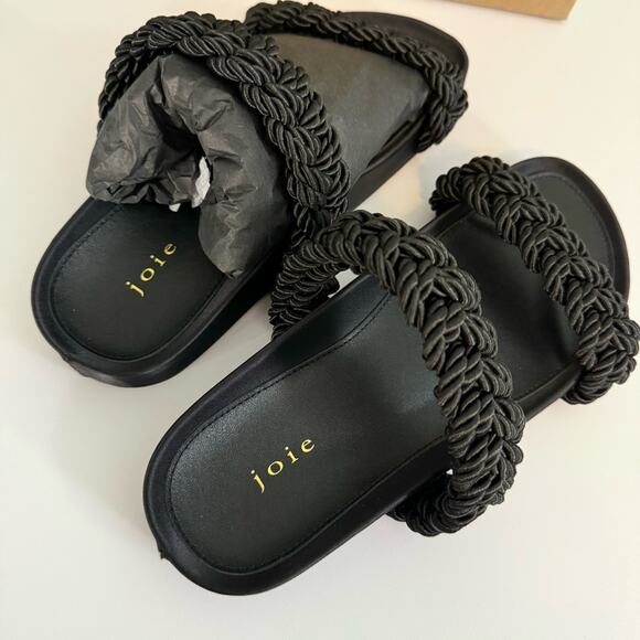 Joie Constance Women’s Black Corded Braided Slip In Summer Sandal Size 5.5 NIB - Picture 7 of 11